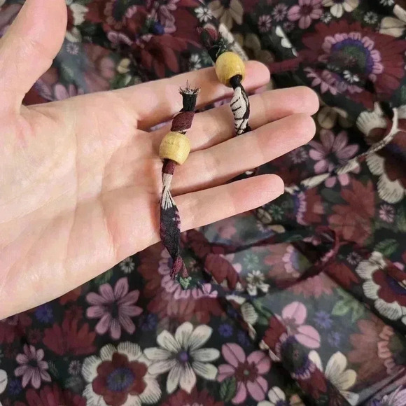 70s sheer boho floral cover up house coat nightgown robe by Cure size La… - Picture 3 of 8